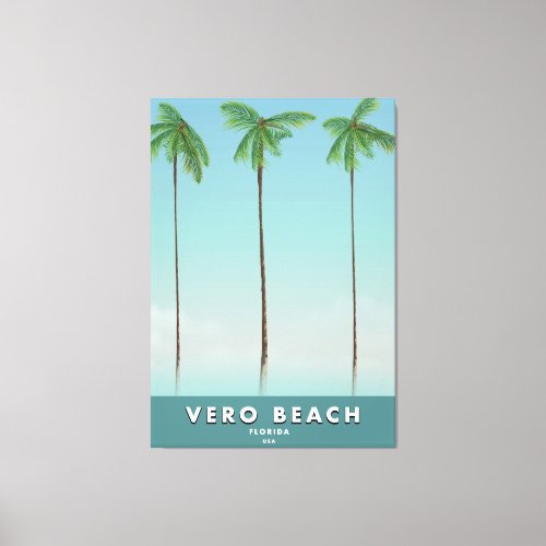Vero Beach Florida vintage travel poster Canvas Print