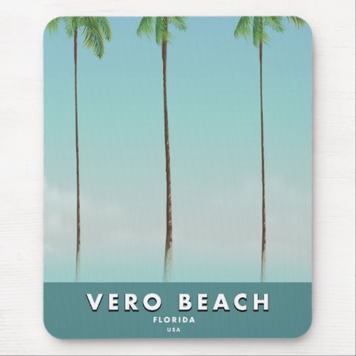 Vero Beach Florida vintage travel poster Mouse Pad
