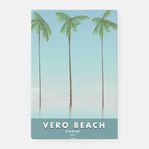 Vero Beach Florida vintage travel poster Post_it Notes