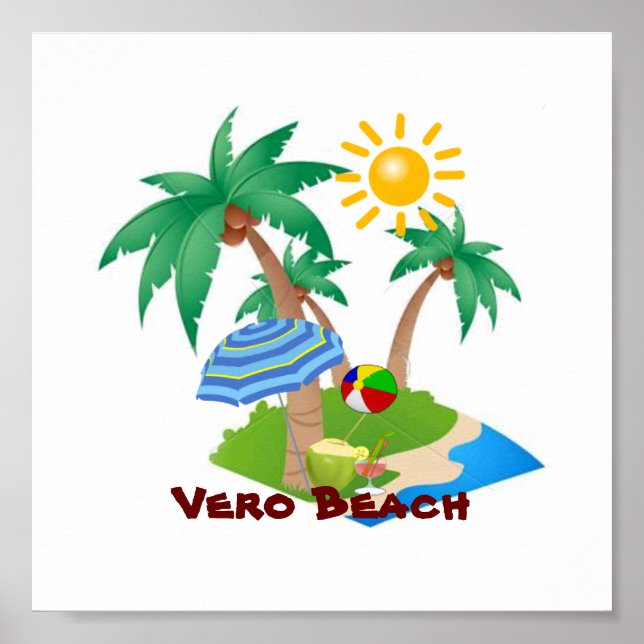 VERO BEACH Perfect Vacation sticker Poster (Front)