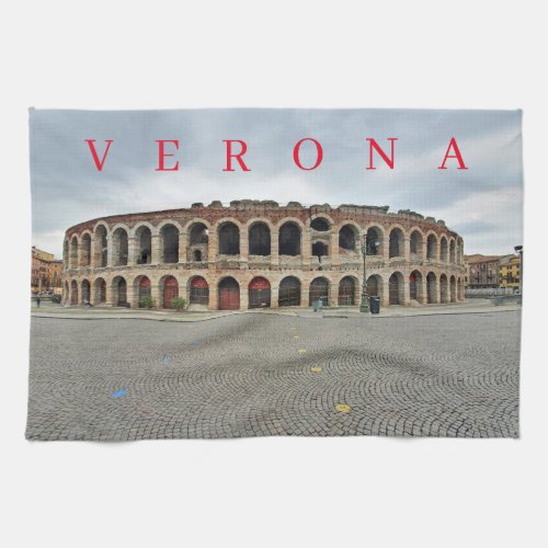 Verona Arena view tea towel