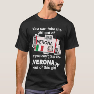 Verona Boarding Pass  Verona Girl  Verona T-Shirt