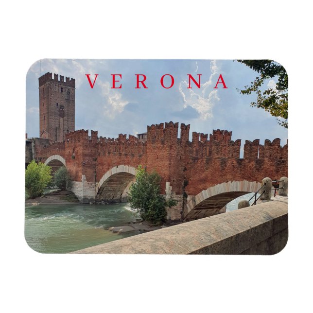 Verona Castelvecchio Bridge fridge magnet (Horizontal)
