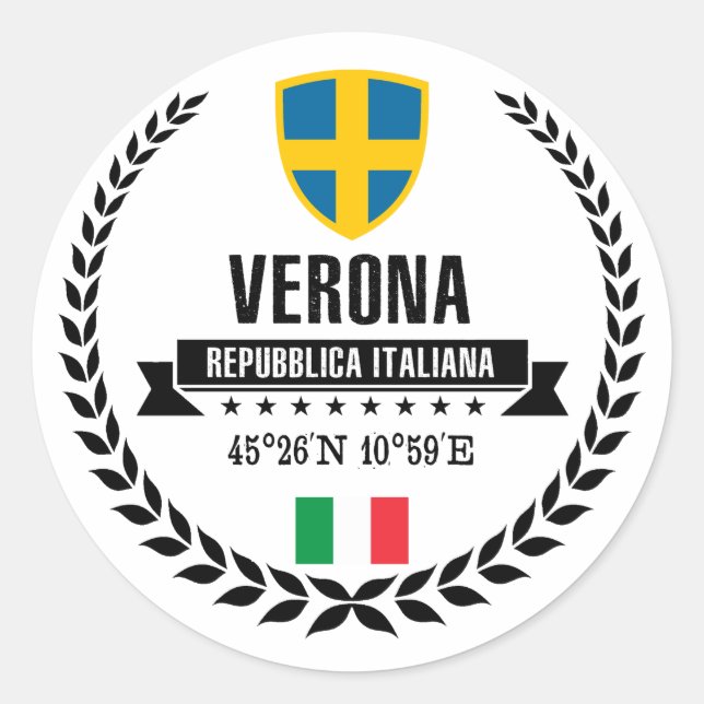 Verona Classic Round Sticker (Front)