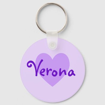 Verona In Purple Keychain by purplestuff at Zazzle