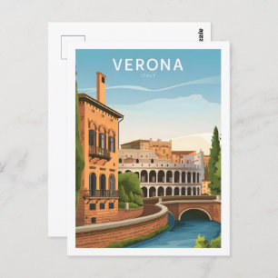 Verona Italy Famous Travel Place Postcard