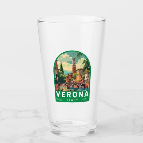 Verona Italy Travel Art Vintage Glass