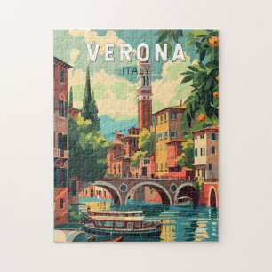 Verona Italy Travel Art Vintage Jigsaw Puzzle