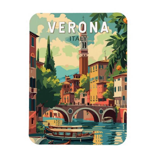 Verona Italy Travel Art Vintage Magnet
