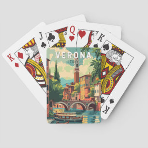 Verona Italy Travel Art Vintage Poker Cards
