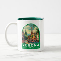 Verona Italy Travel Art Vintage