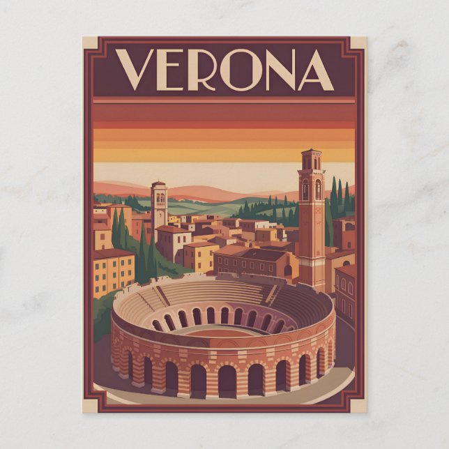 Verona Italy vintage Postcard (Front)