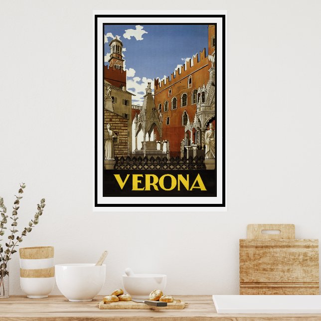 VERONA ITALY VINTAGE STYLE POSTER (Kitchen)