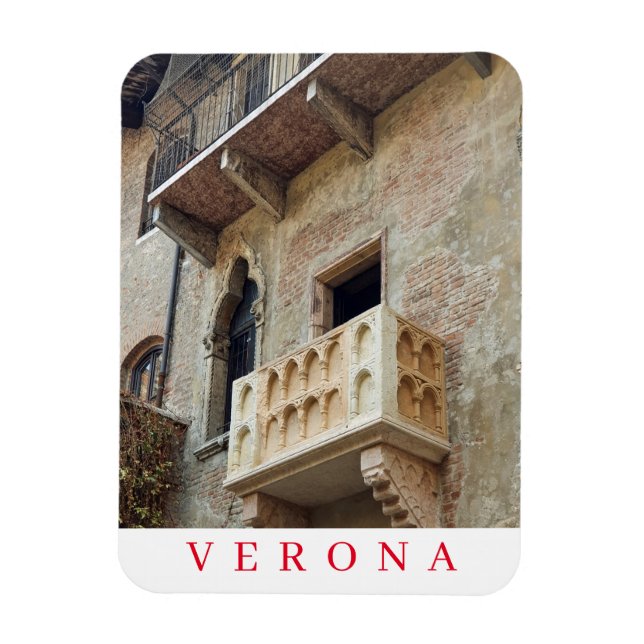 Verona Juliet's Balcony view fridge magnet (Vertical)
