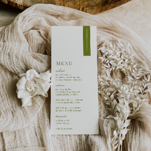 VERONA Modern Moss Wedding Place Card