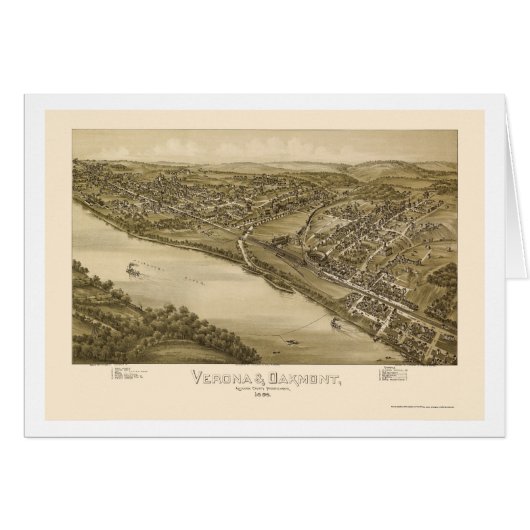 Verona & Oakmont, PA Panoramic Map - 1896 (Front Horizontal)