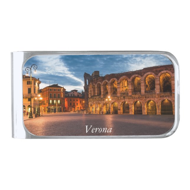 Verona Silver Finish Money Clip (Front)