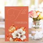Verona Sunset Floral Table Number Pedestal Sign