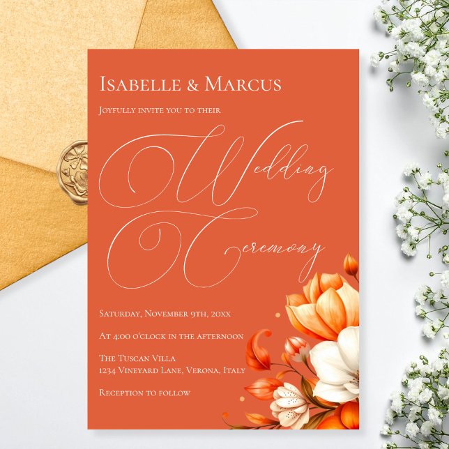 Verona Sunset Floral Wedding Invitation (Verona Sunset Floral Wedding Invitation)