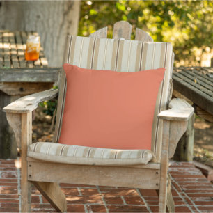 Verona Sunset Orange Solid Color Outdoor Pillow