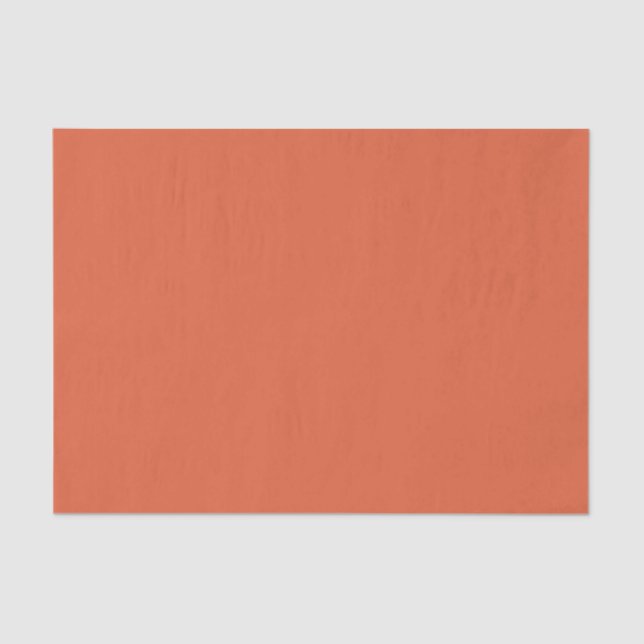 Verona Sunset Orange Solid Color Tissue Paper (Front)