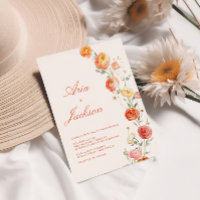 Verona Sunset Orange Wedding Floral
