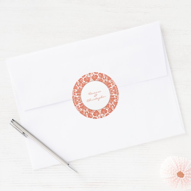 Verona Sunset Wedding Classic Round Sticker (Envelope)