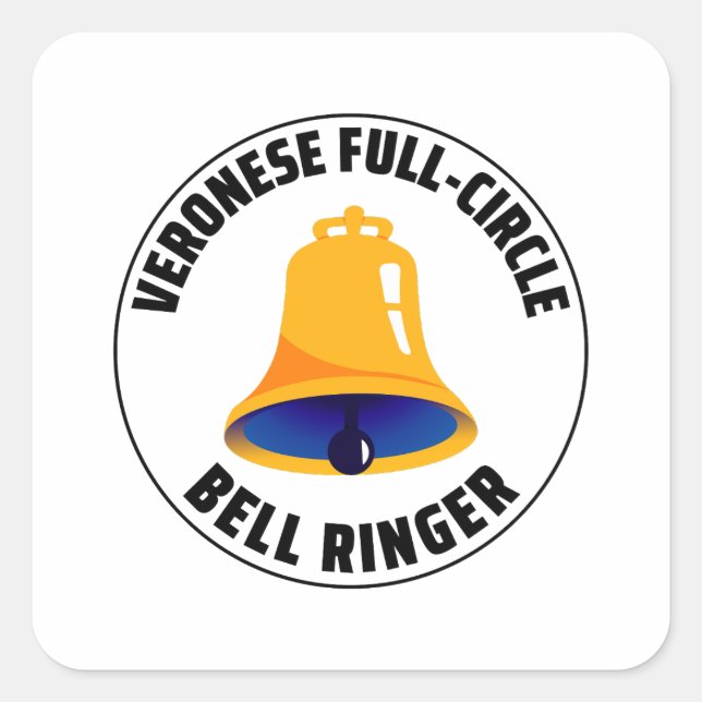 Veronese Full Circle Bell Ringer Ringing Square Sticker (Front)