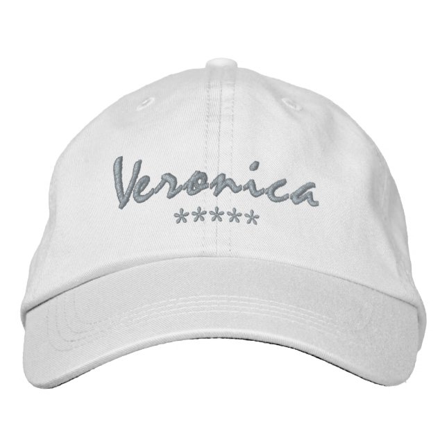 Veronica Name Embroidered Baseball Cap (Front)