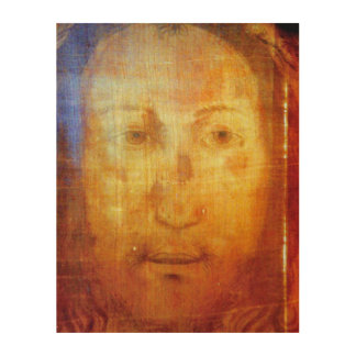 VERONICA'S VEIL THE SACRED FACE OF JESUS. WOOD WALL DECOR