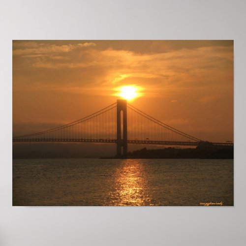 Verrazano bridge from Brooklyn to Staten Island Poster