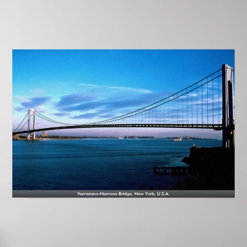 Verrazano_Narrows Bridge New York USA Poster