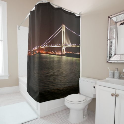 Verrazano Narrows Bridge Shower Curtain