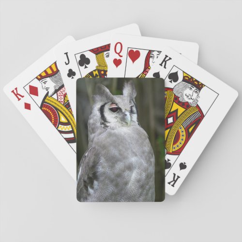 Verreauxs Eagle_Owl Bubo Lacteus Gauteng Playing Cards