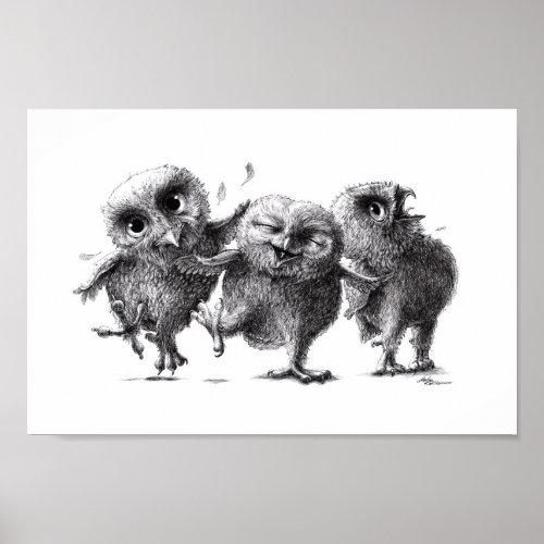 Verrckte Eulen _ Crazy Owls Poster