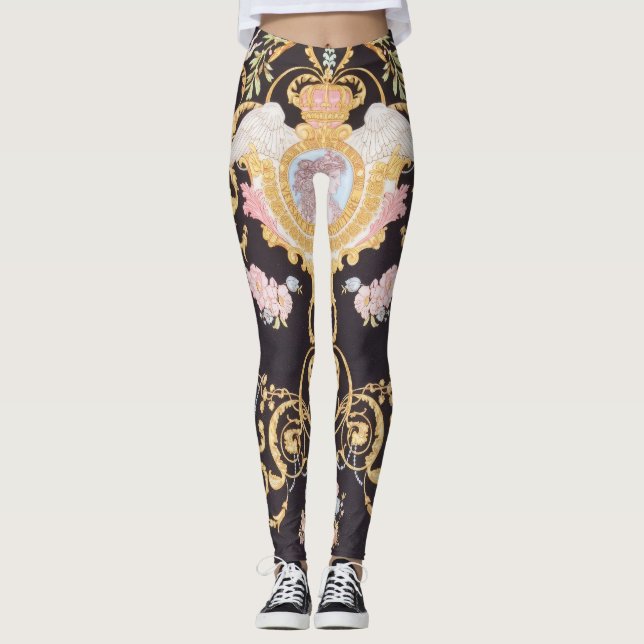 Versace Angel Collection pattern Leggings (Front)