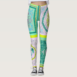 Versace Barocco Color Collection pattern Leggings