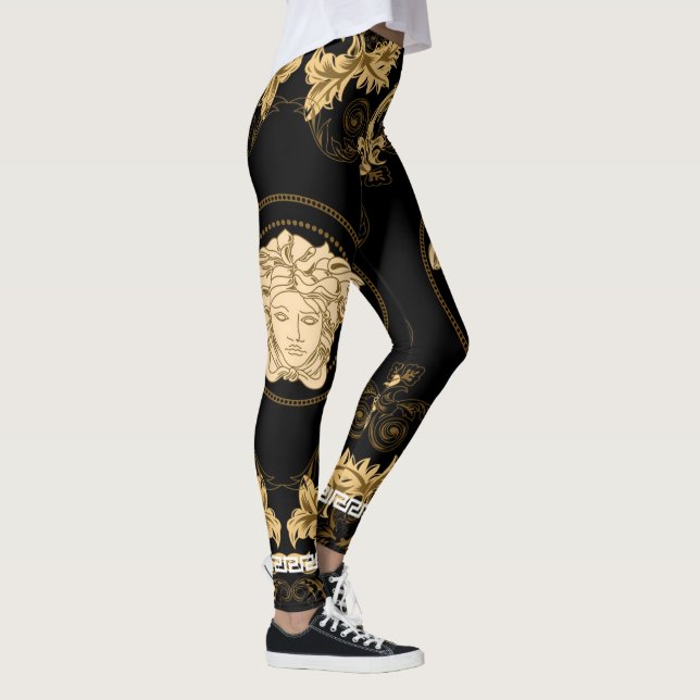 Versace New Season Modern Typography Design Leggings (Right)