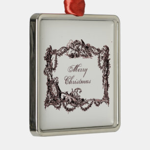 Versailles baroque Merry Christmas Weihnachten Metal Ornament