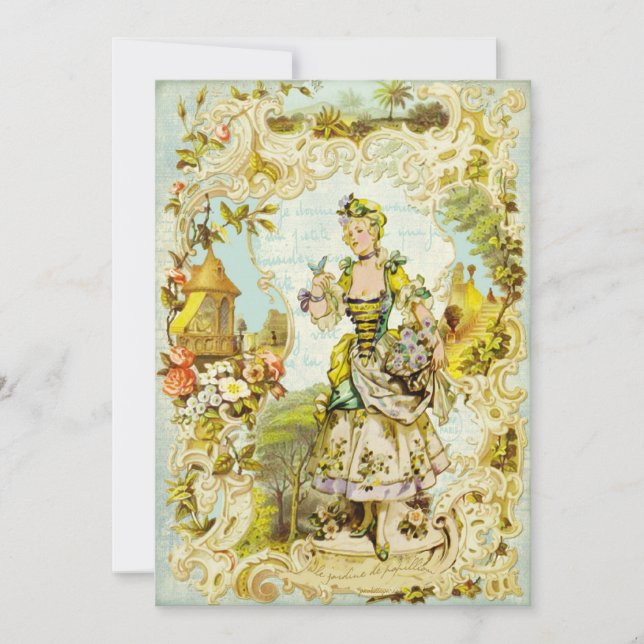 Versailles Butterfly Garden Invitations (Front)