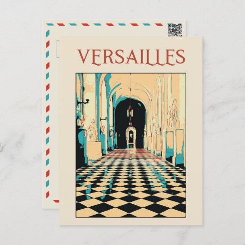 Versailles chteau illustration France Postcard