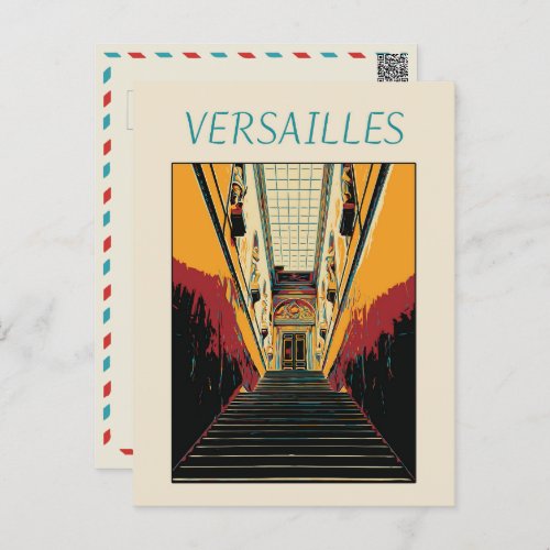 Versailles chteau illustration France Postcard