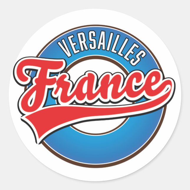 Versailles France logo Button Classic Round Sticker (Front)