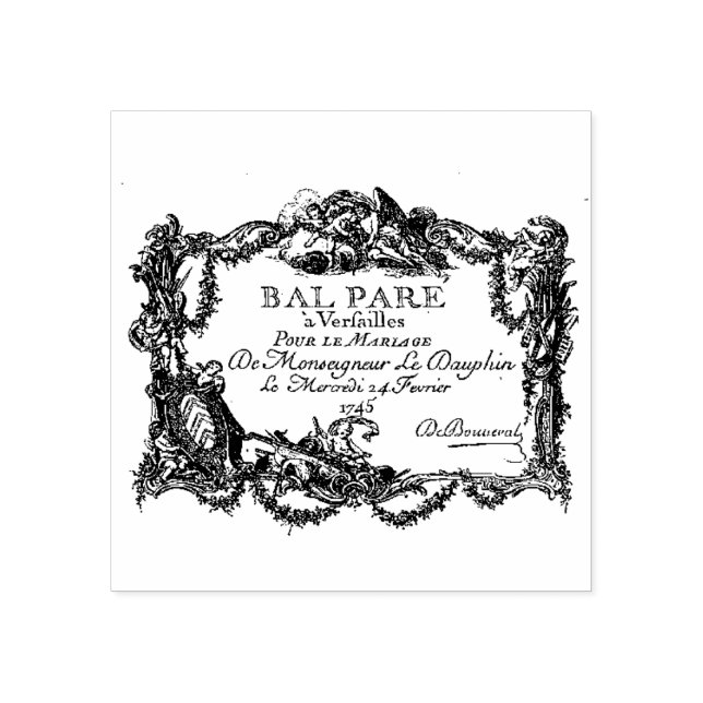 Versailles - Mariage - Wedding Rubber Stamp (Imprint)