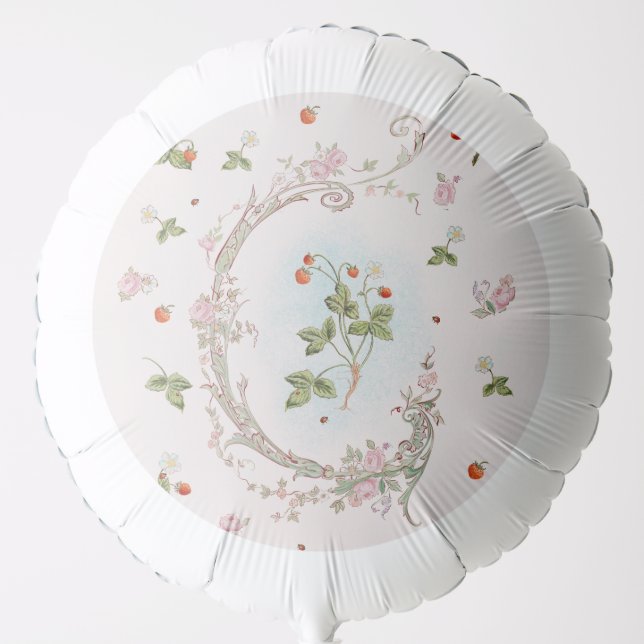 Versailles Maries Petite Strawberries Pink Balloon (Front)