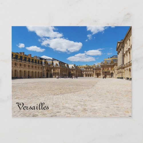 Versailles Palace entrance courtyard _ France Postcard