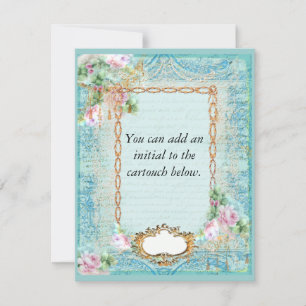 Versailles Pink Roses Invitation