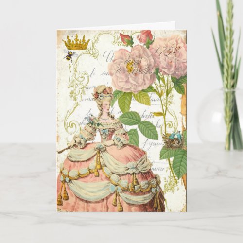 Versailles Roses de la Marie Antoinette Card