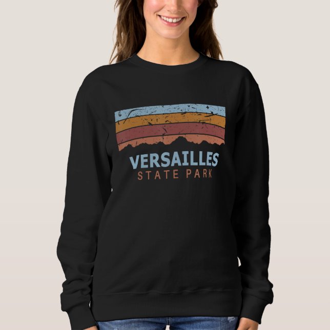 Versailles State Park Indiana Retro Cool Sweatshirt (Front)