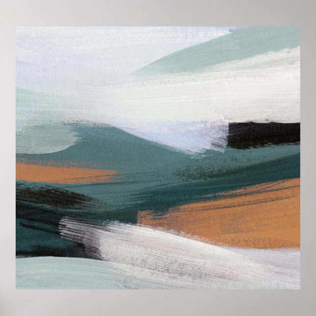 Versatile Abstract Landscape: Artistic Acrylic  Poster (Front)